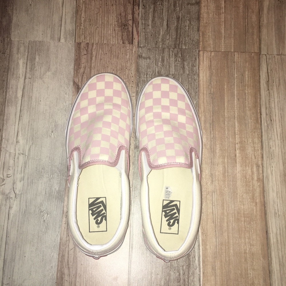 Pink checkered vans